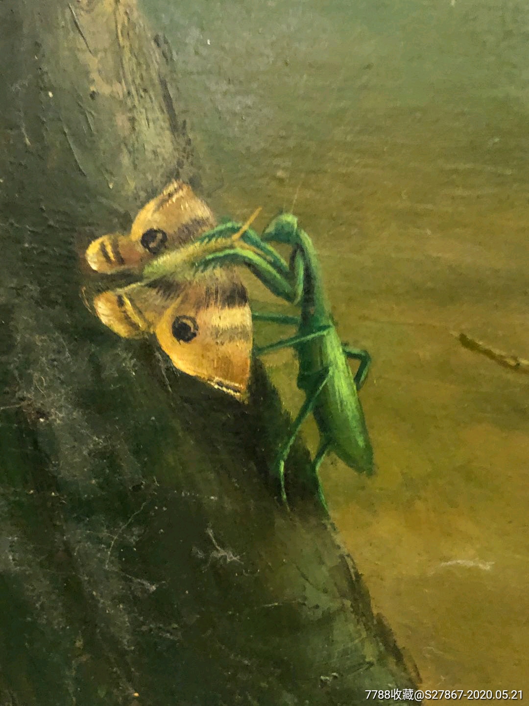 观察蝉的男孩,海东作,96年,油画原画_第3张