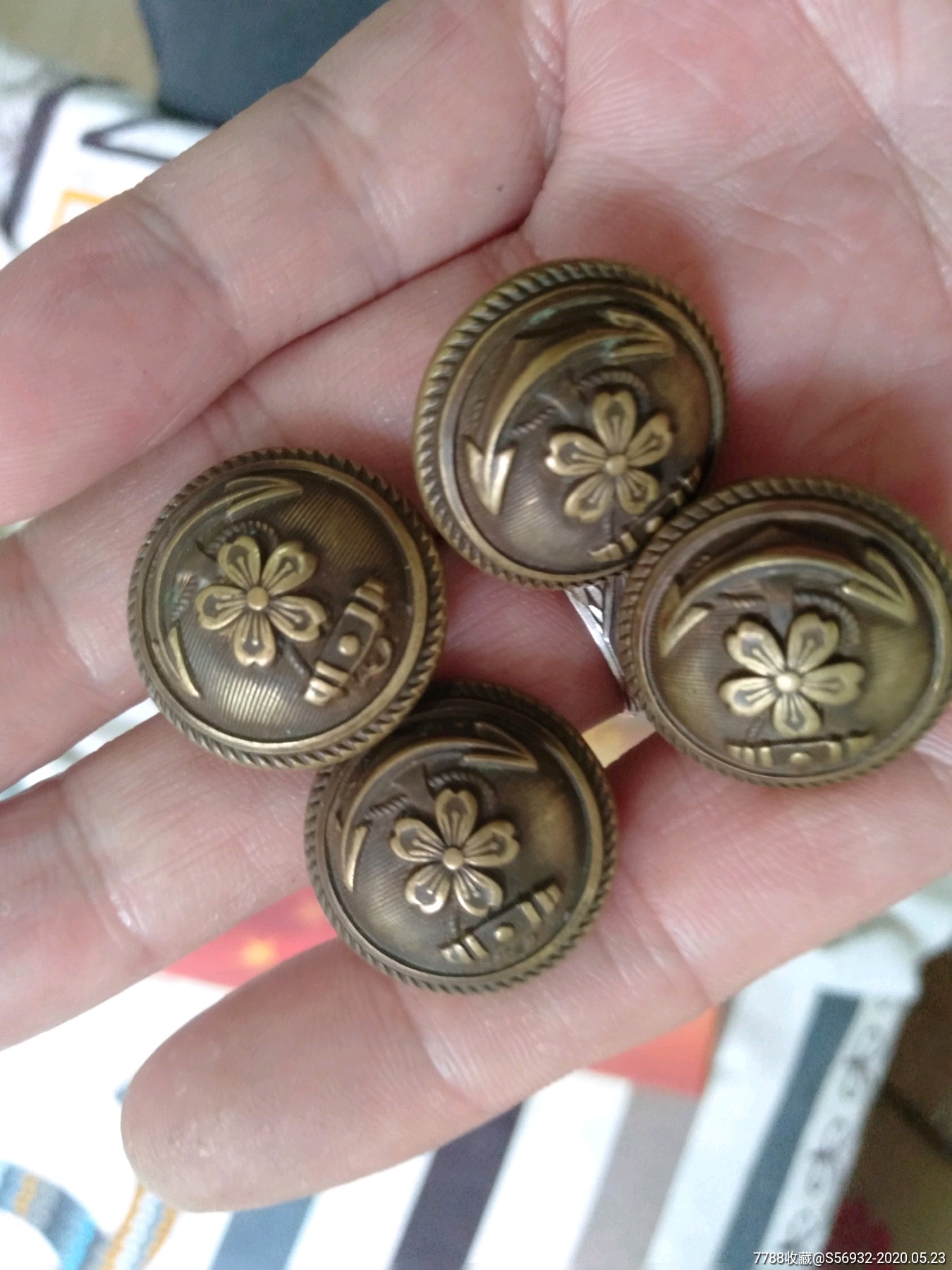 民国铜扣-衣扣/纽扣-7788收藏