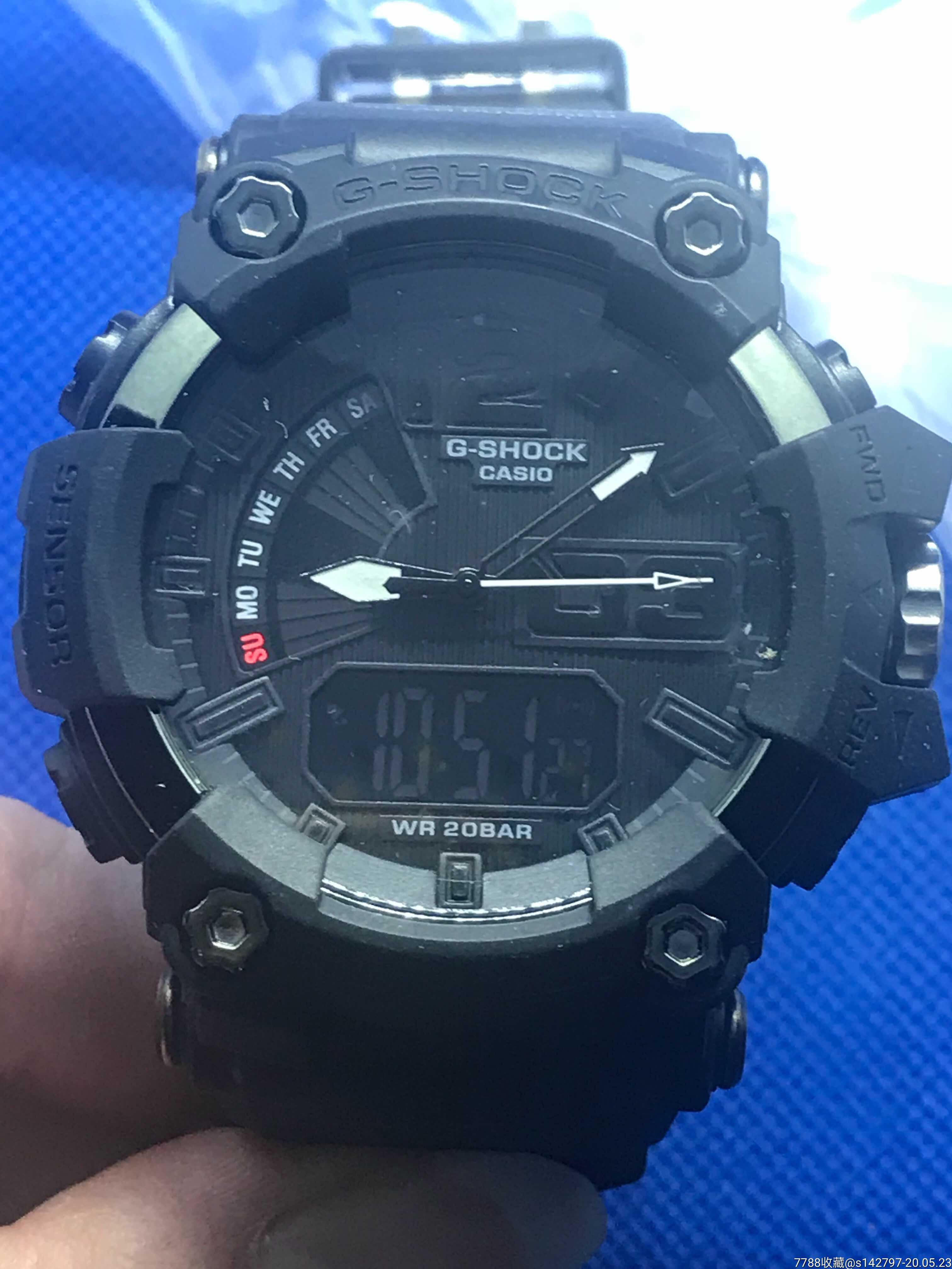 全新卡西欧g-shock双显计时石英大表,表径连把头56mm,功能正常,走时