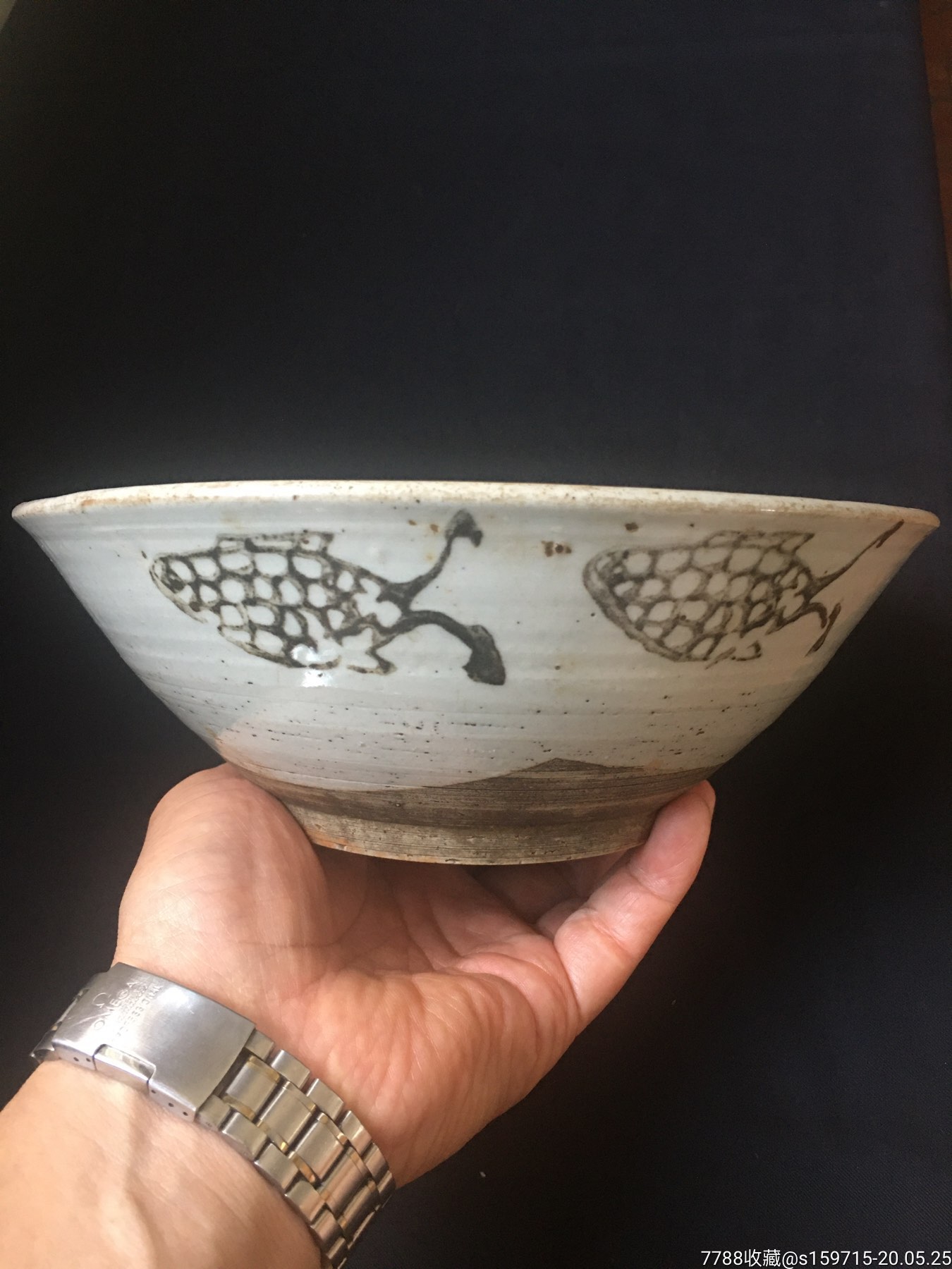 漳窑元代青花双鱼纹大碗