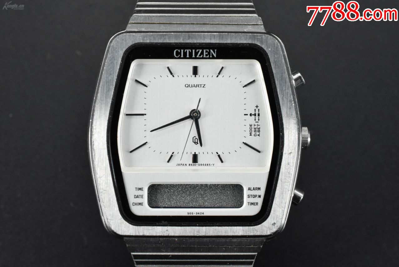 (p5786)日本原装制造日本购回《citizen手表》西铁城手表银色方形