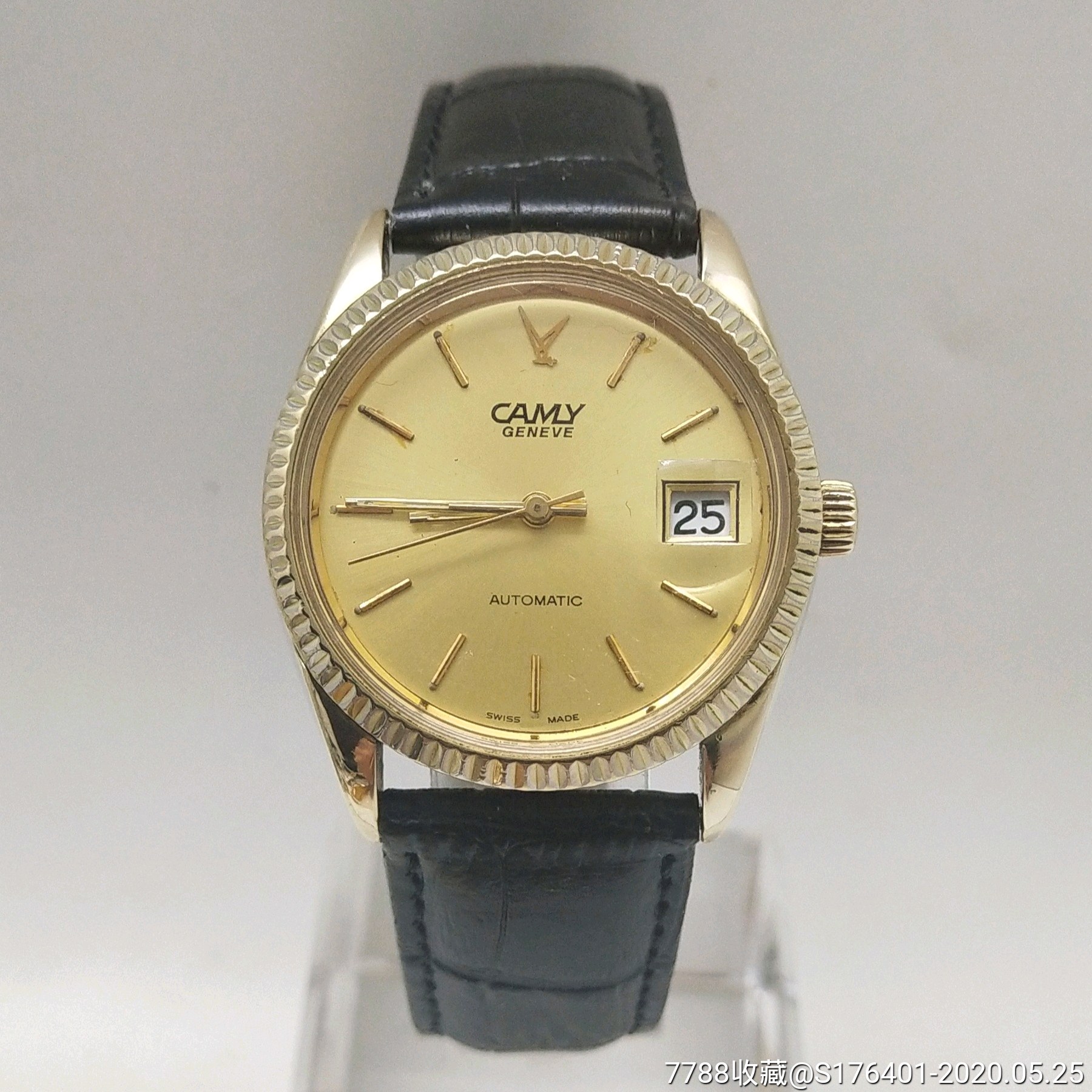 少见的早期瑞士卡美2824-2全自动包金机械男表走时准★宇婷回流