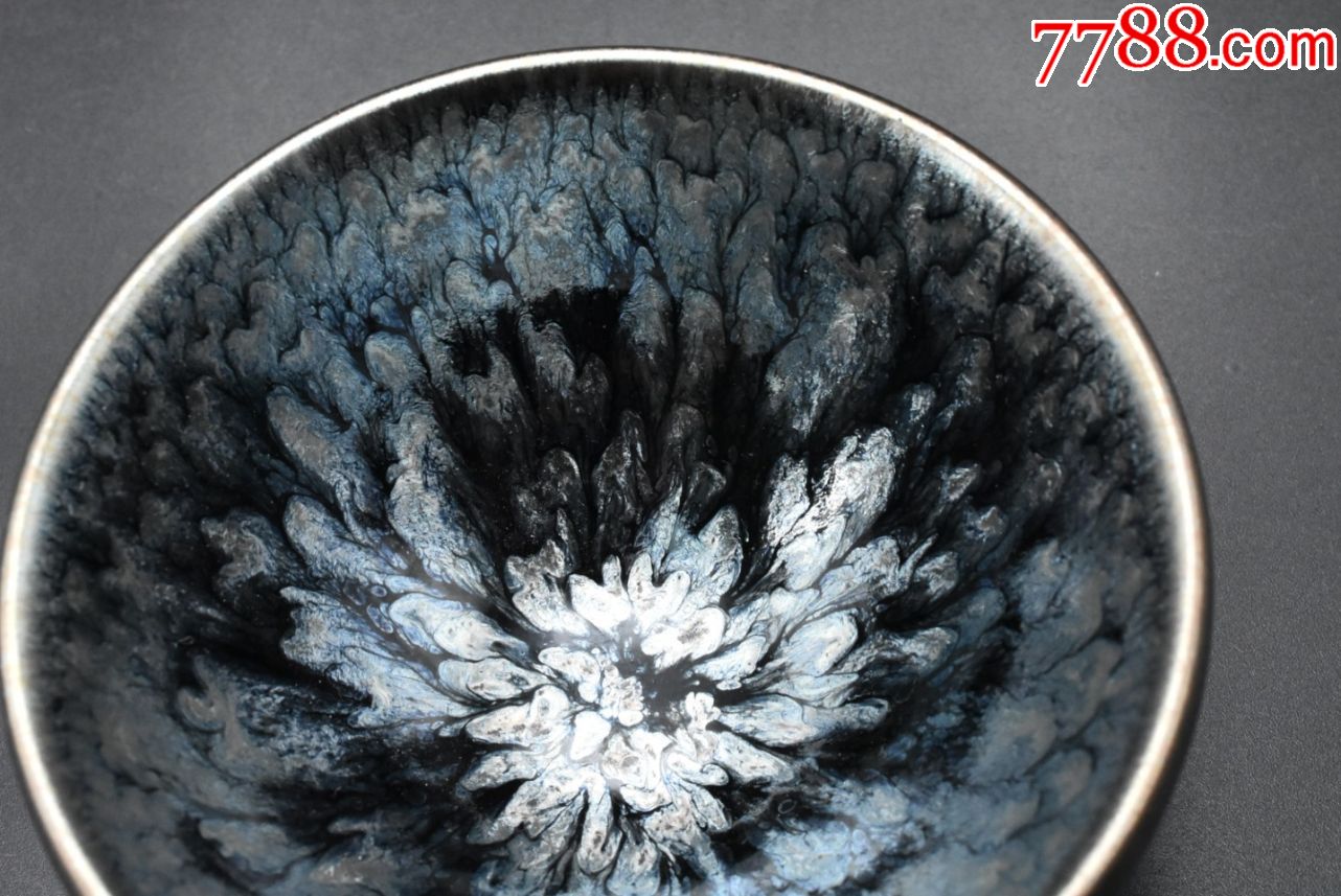 (p5994)建盏《百花敛口盏》一件工艺师连宏达制