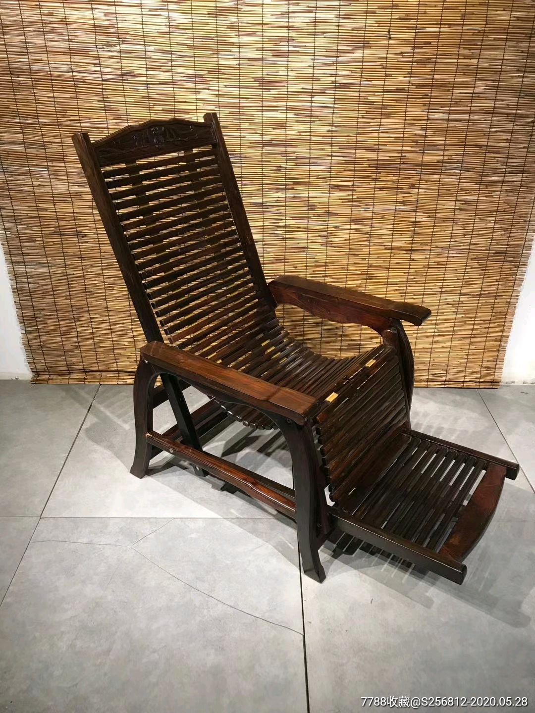 八十年代上海产老挝大红酸枝躺椅