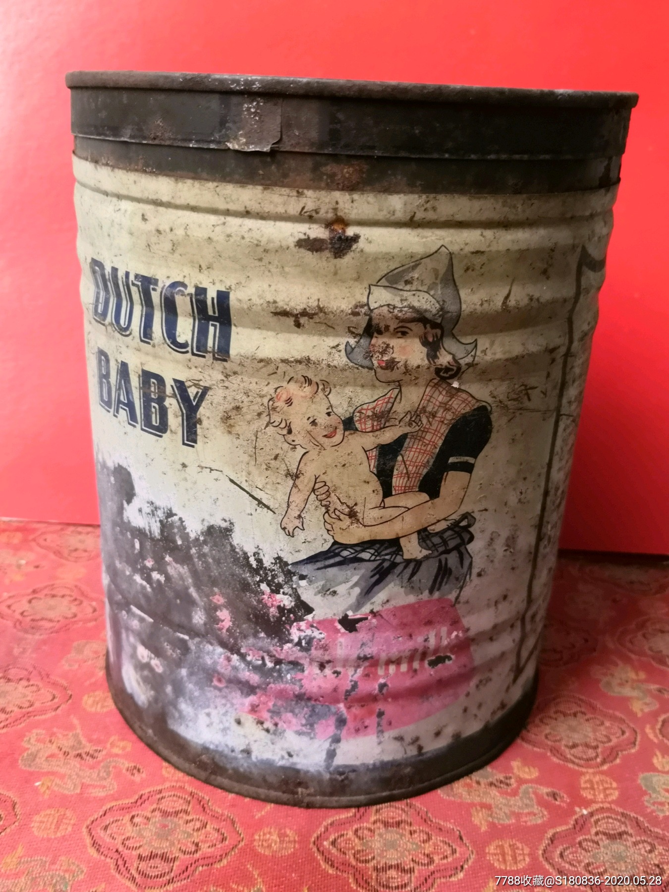 民国时期荷兰子母奶粉食品盒