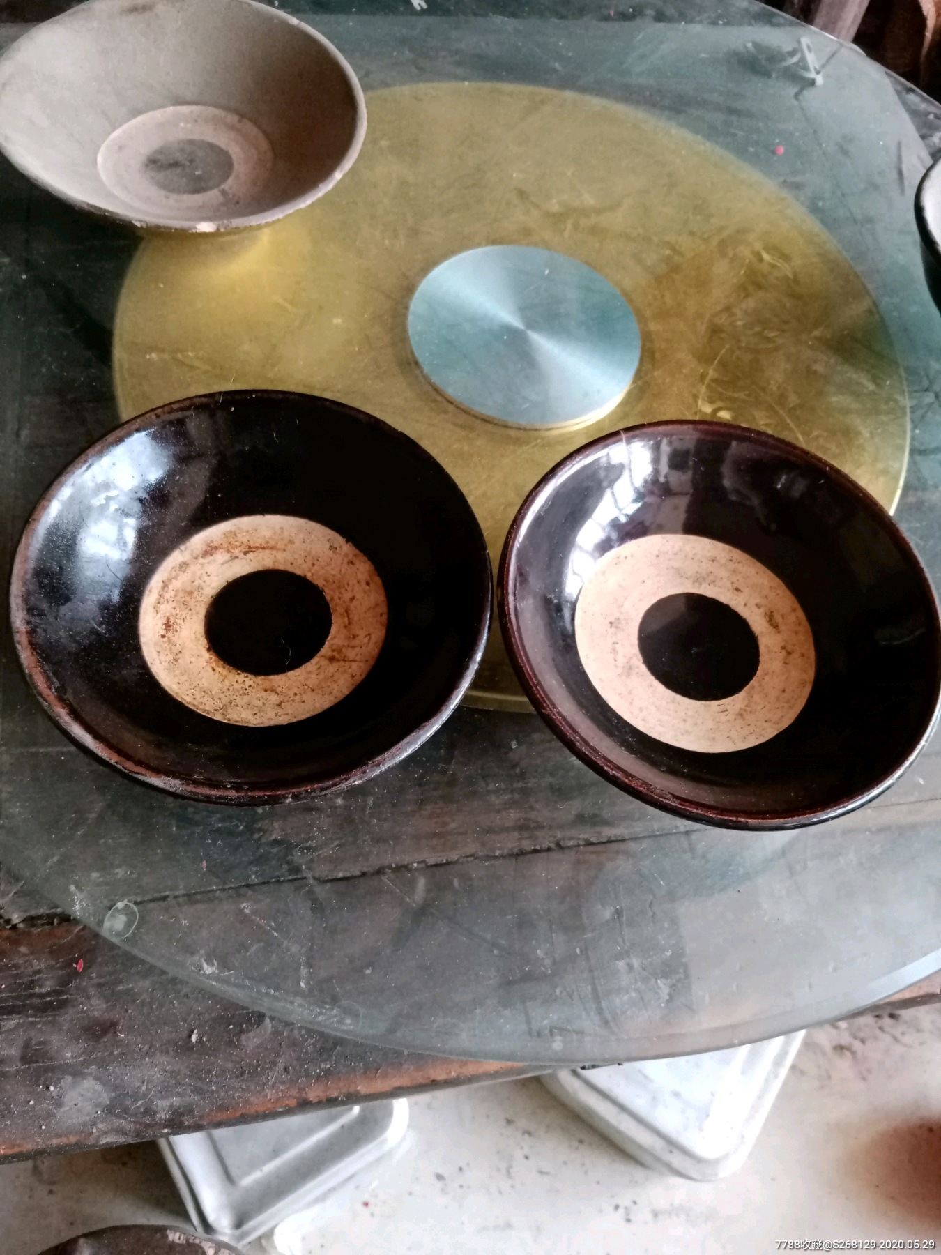 怀旧民国黑釉碗2个