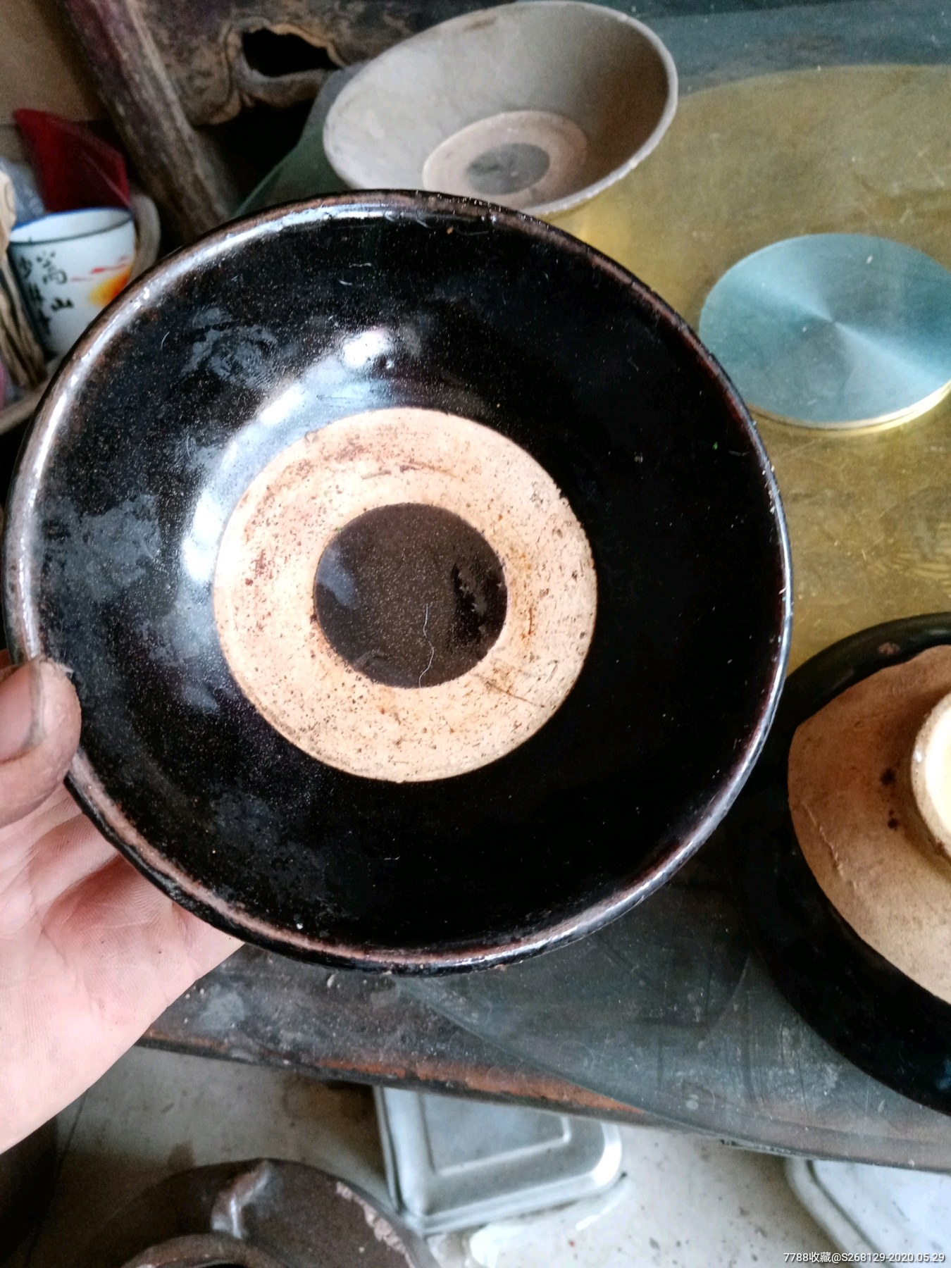 怀旧民国黑釉碗2个