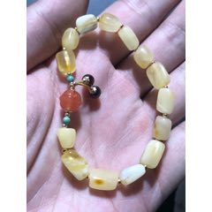 保真天然蜜蜡，南红，品相完整！(au23241409)_许安的杂货铺