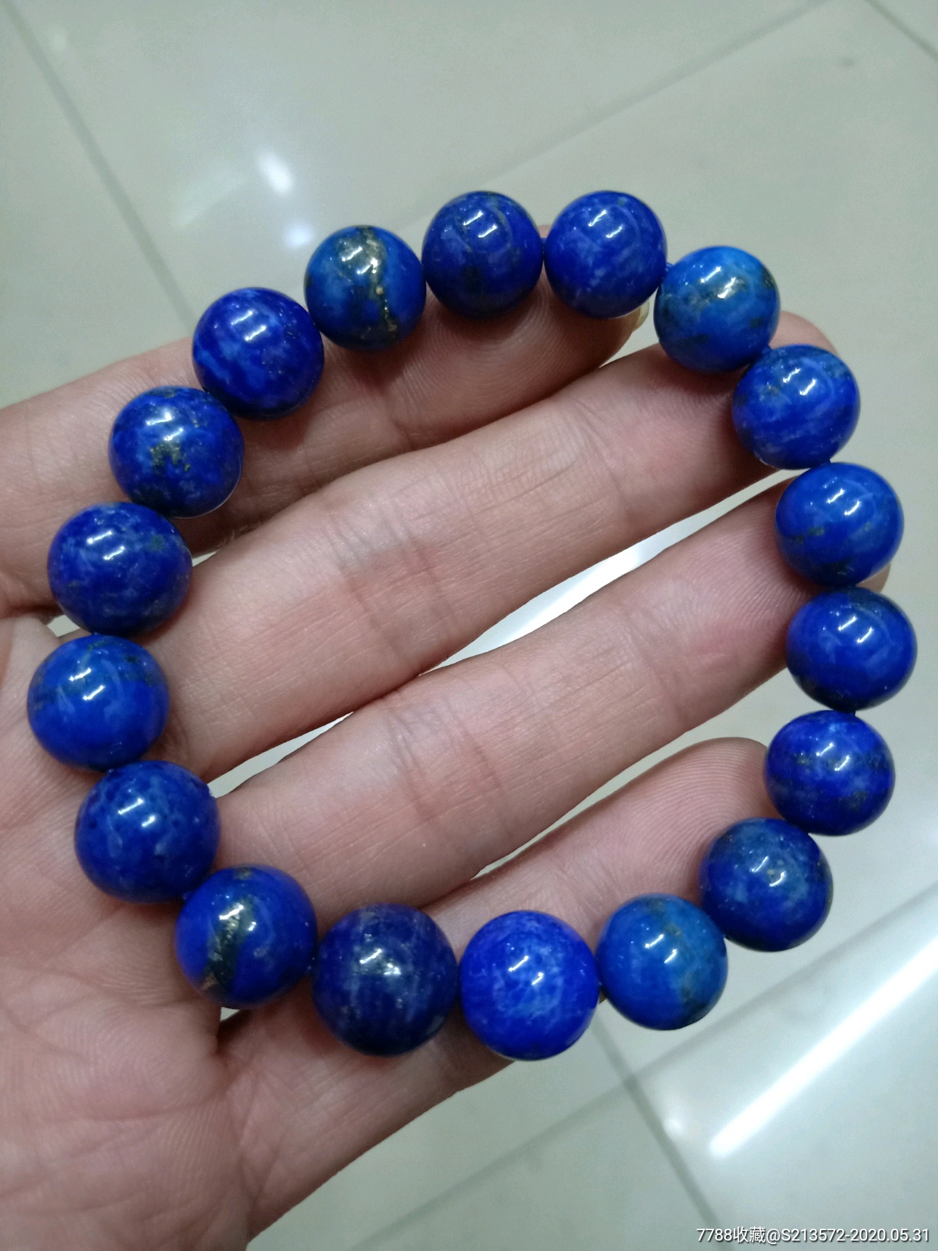 老料青金石原石手链手串