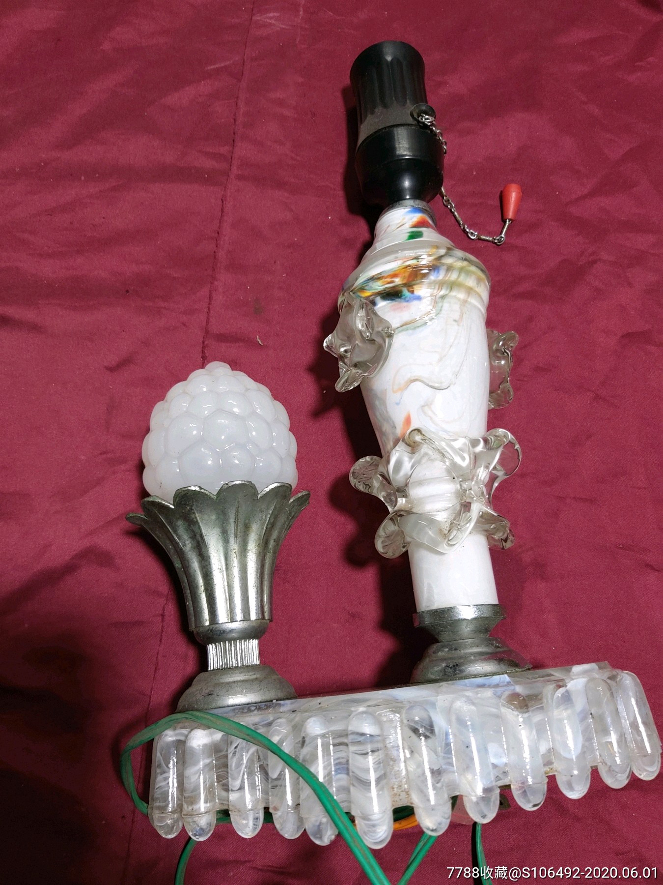 琉璃子母立柱台灯