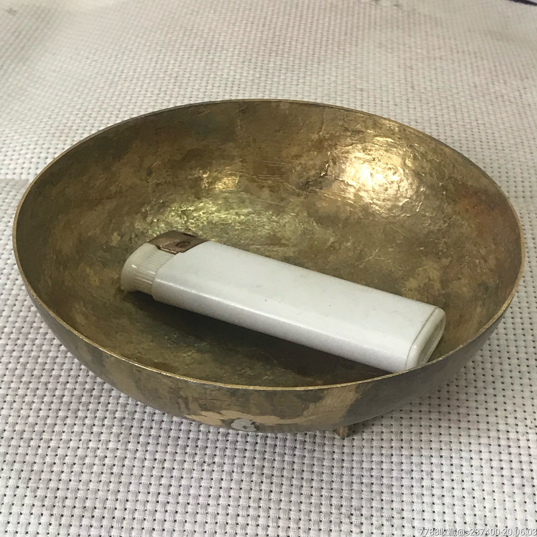 小铜碗民俗老物件点油灯盛油的小铜碗品好怀疑东西作个笔舔也可保真