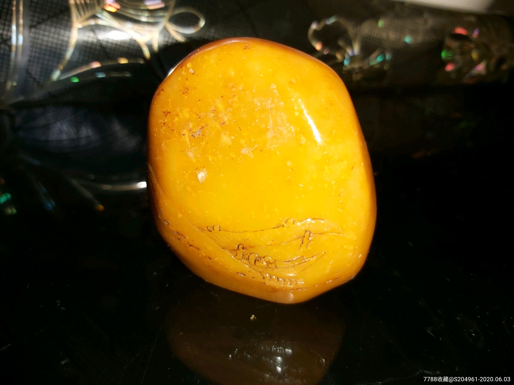 罕见寿山石精品牛蛋黄_价格280元【大财主】_第1张