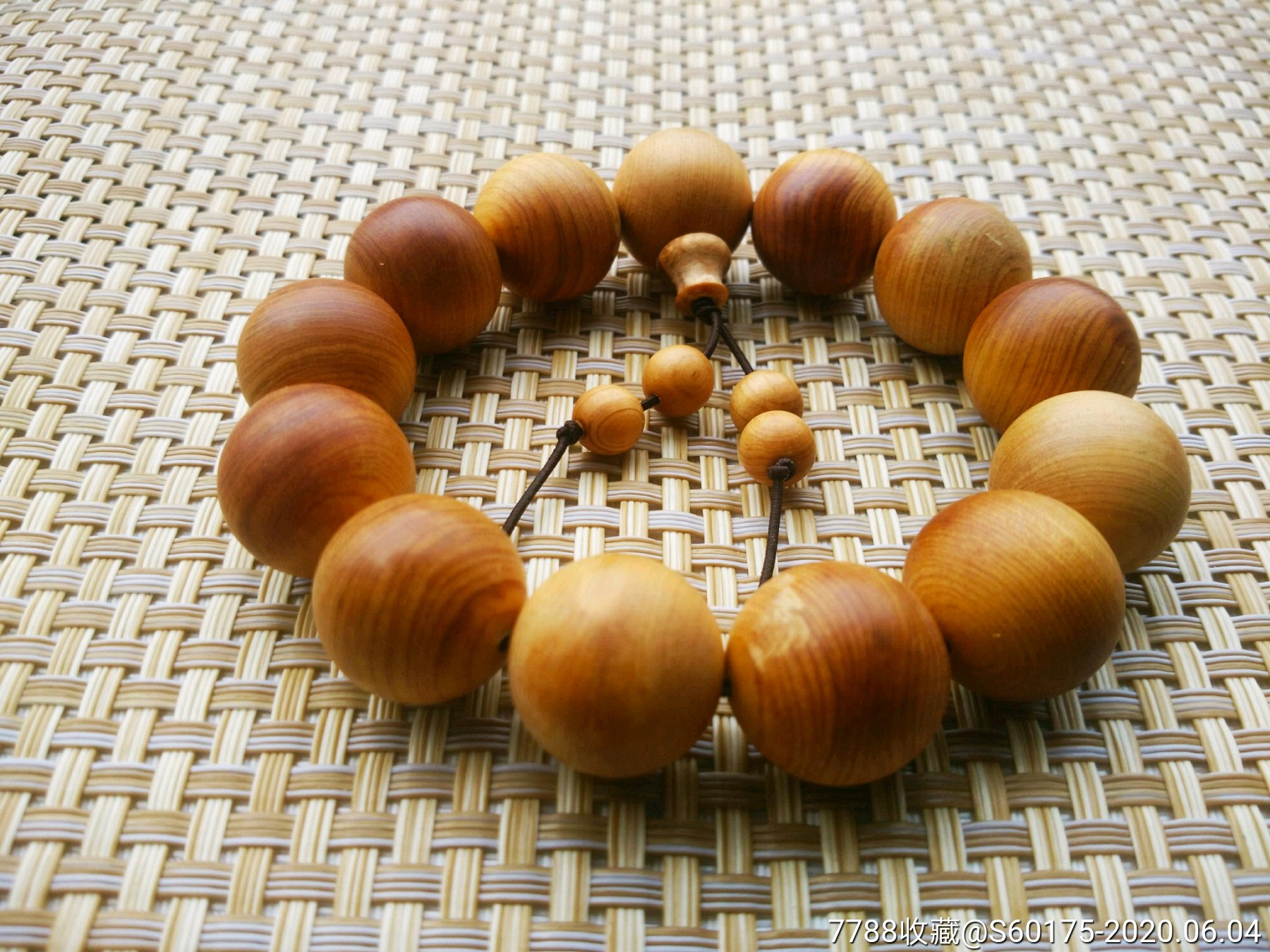 崖柏陈华云纹木手串18mm佛珠