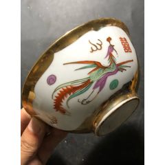 鎏金老瓷器茶碗，画工一流，全品相！(au23294131)_许安的杂货铺