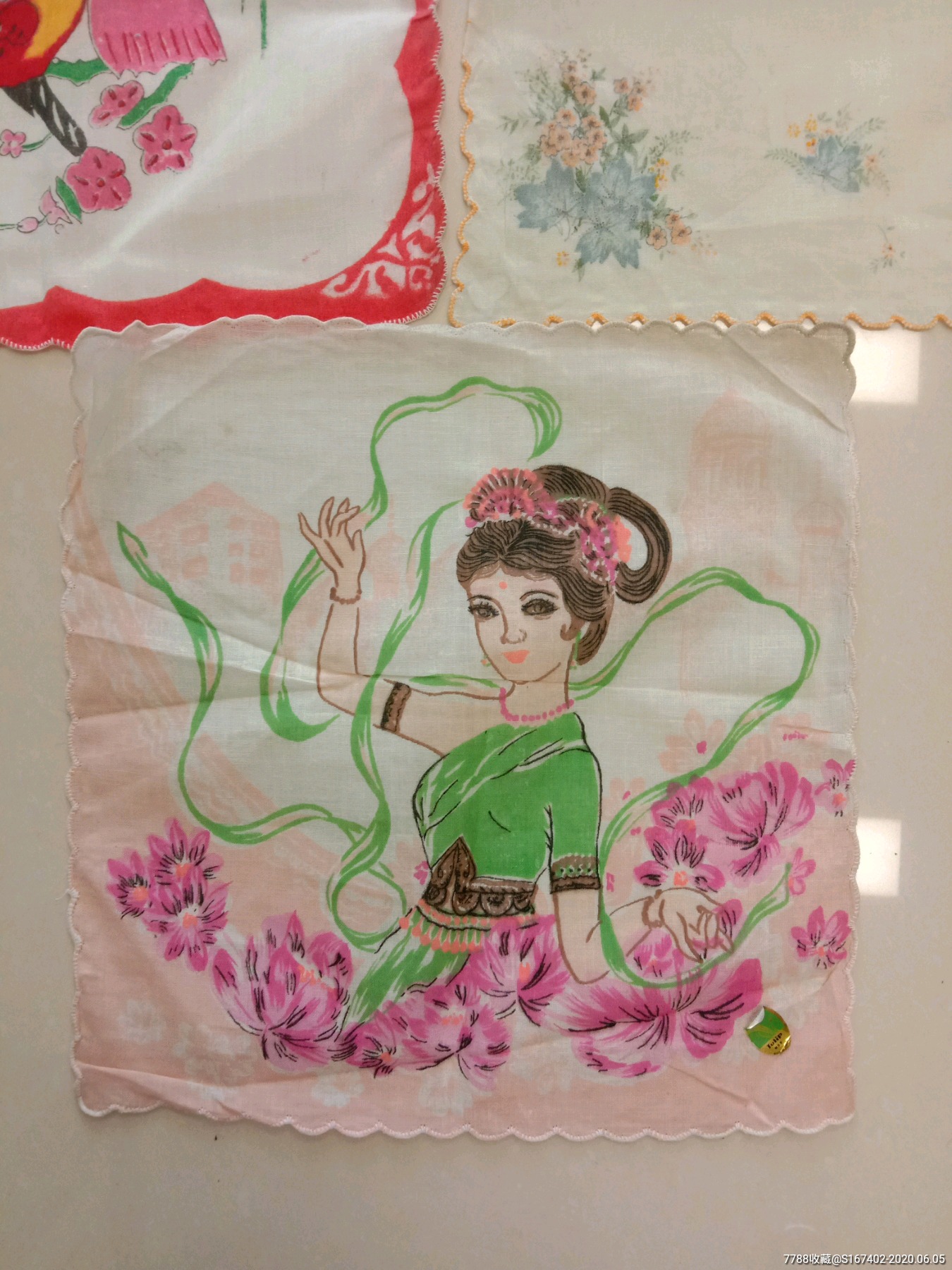 老手绢手帕3条打包出