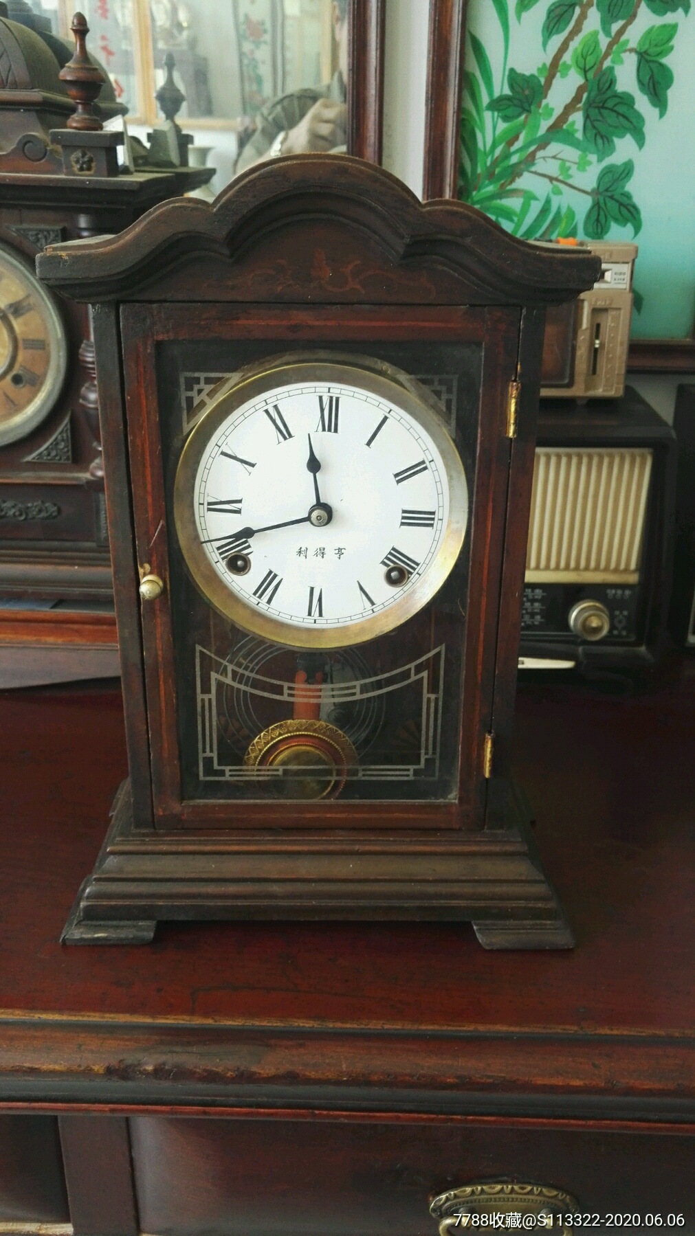 原装正品,亨得利磁盘老座钟-座钟/落地钟-7788钟表收藏