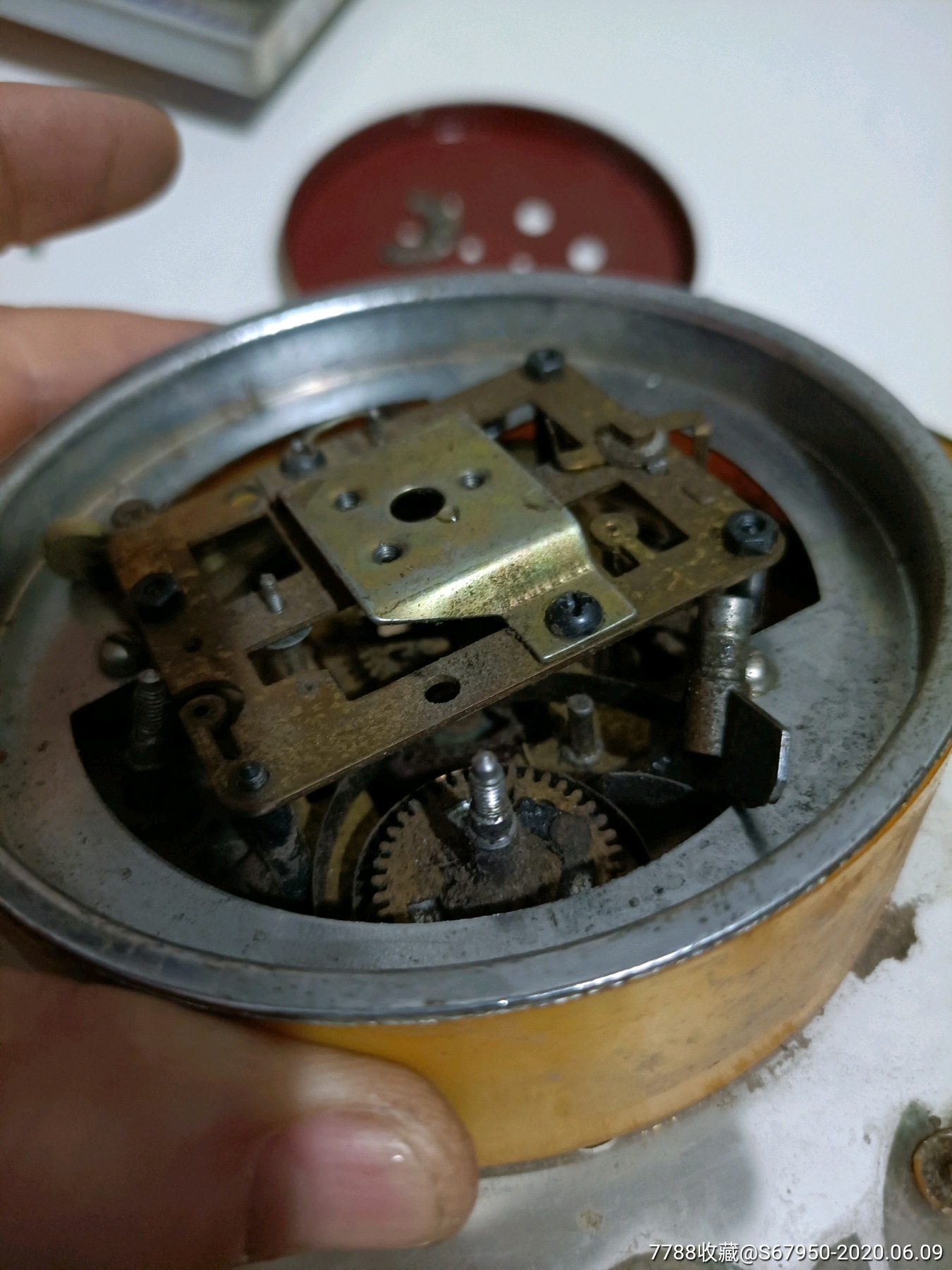 老闹钟一个,拆散了配件儿拍.,闹钟/马蹄表_第9张