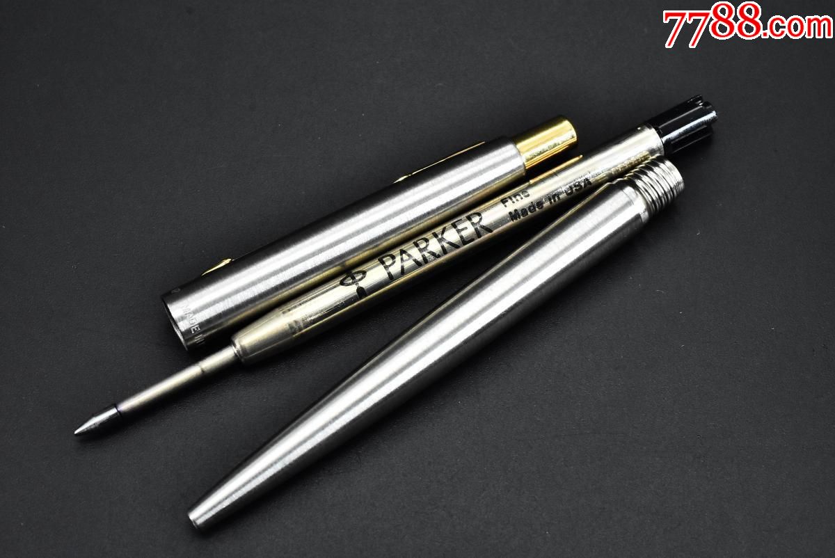 (p7262)美国产派克签字笔《parker》签字笔一支笔身金属制握笔手感佳