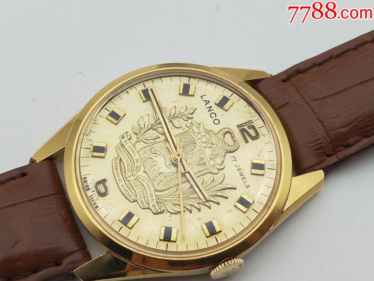 绝版金币表【6秒★高浮雕★委内瑞拉国徽】-手表/腕表-7788收藏