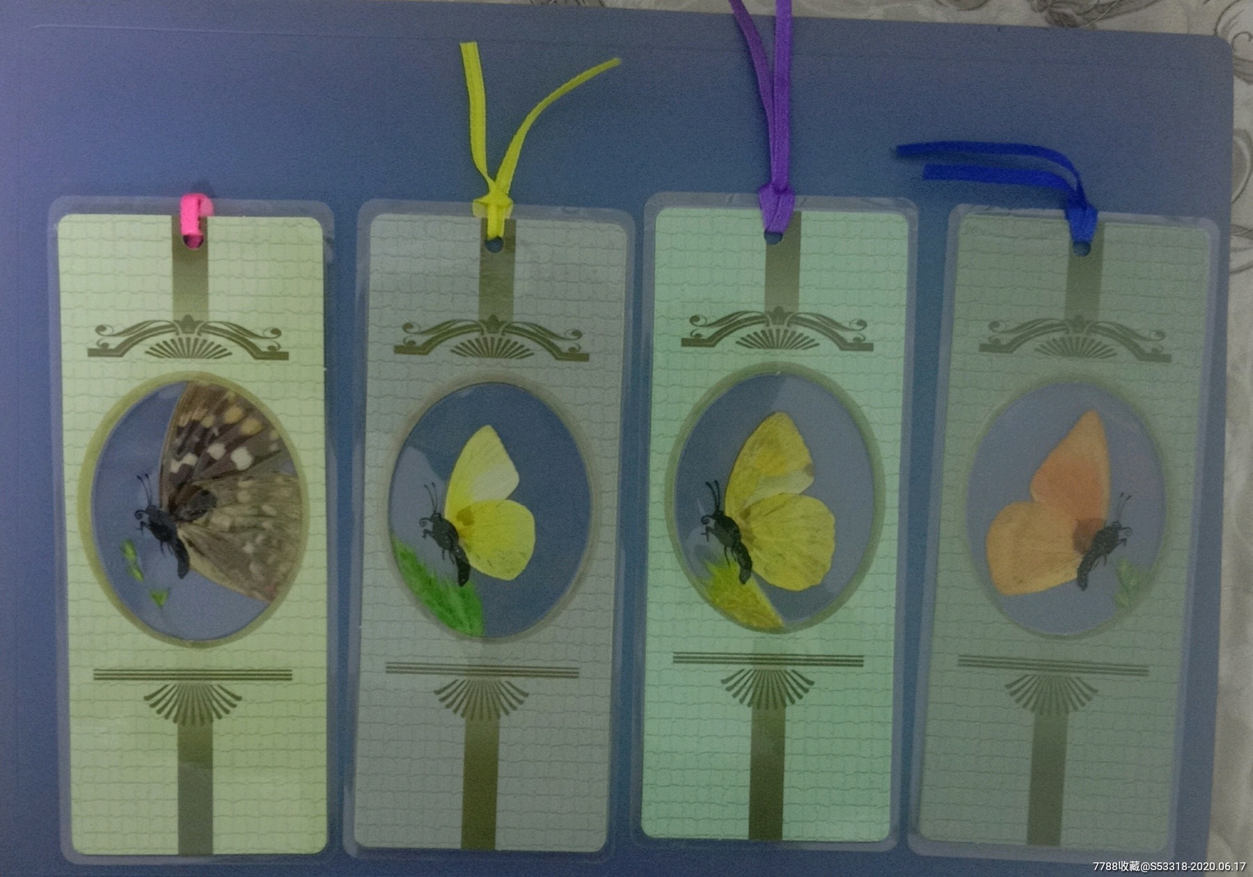 星座蝴蝶标本书签一套十二枚