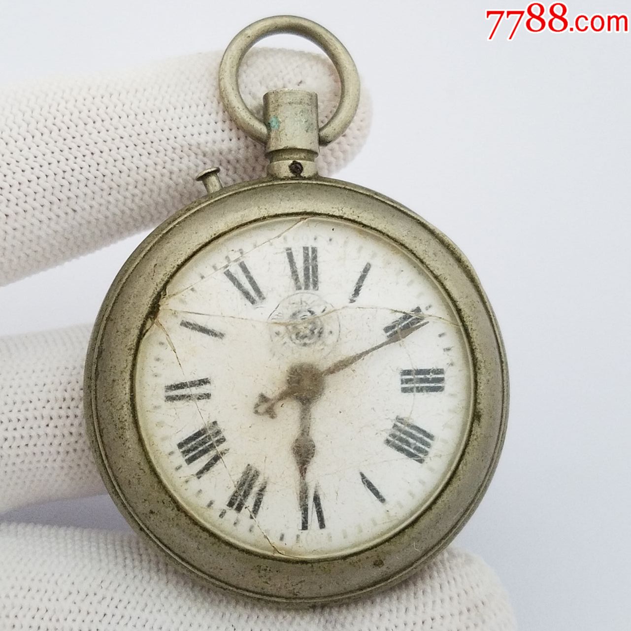【古董】瑞士罗斯科夫机械怀表【金机芯】【独特指针】【复古罗马刻度