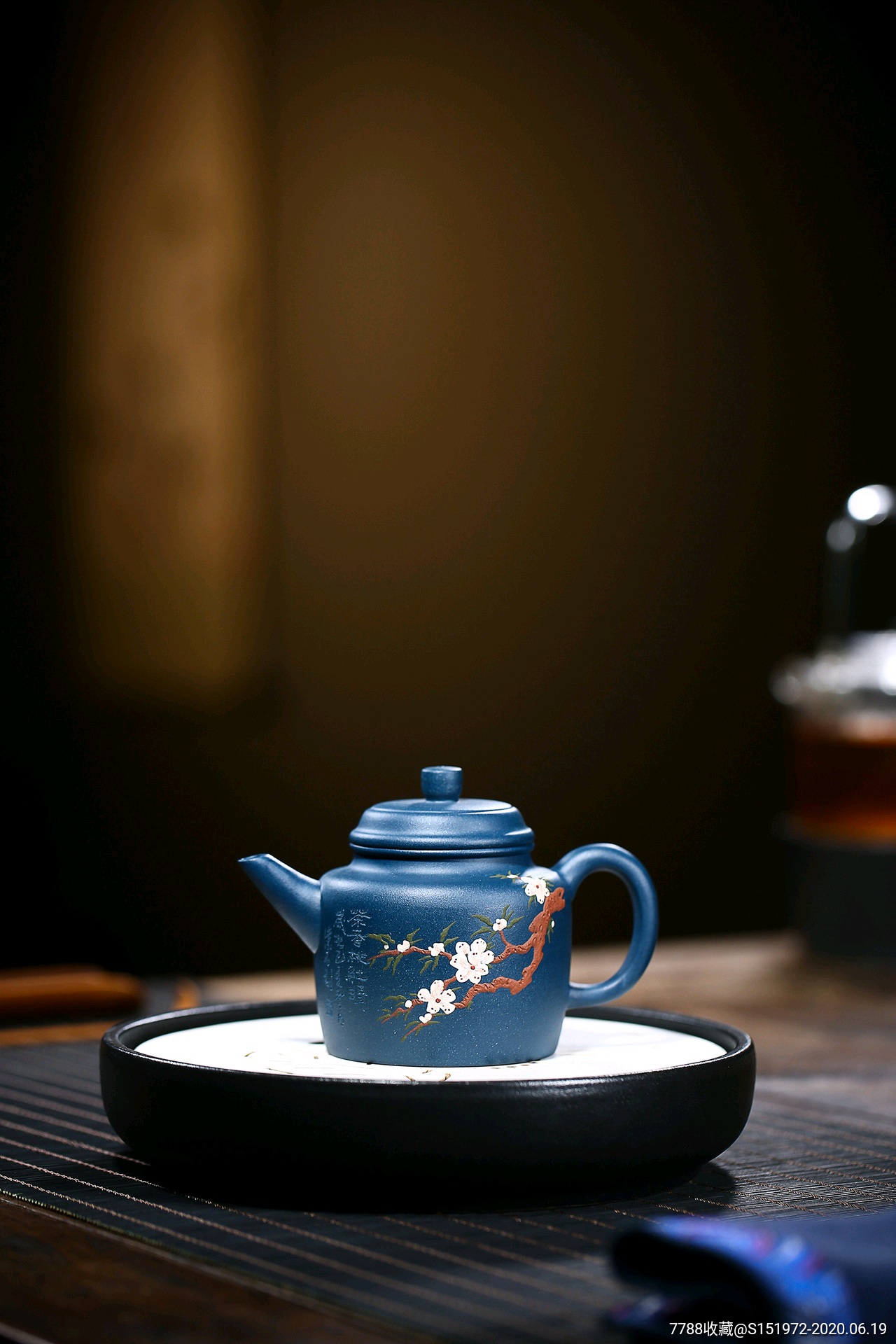 宜兴紫砂原矿天青泥茗香德钟壶