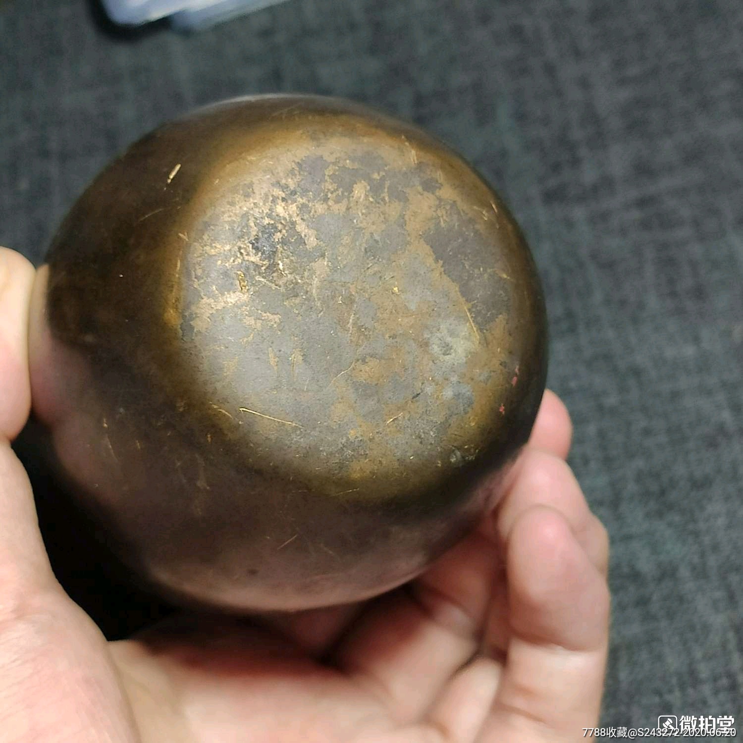 民国厚重老铜罐,高112mm,465克多年收藏便宜卖