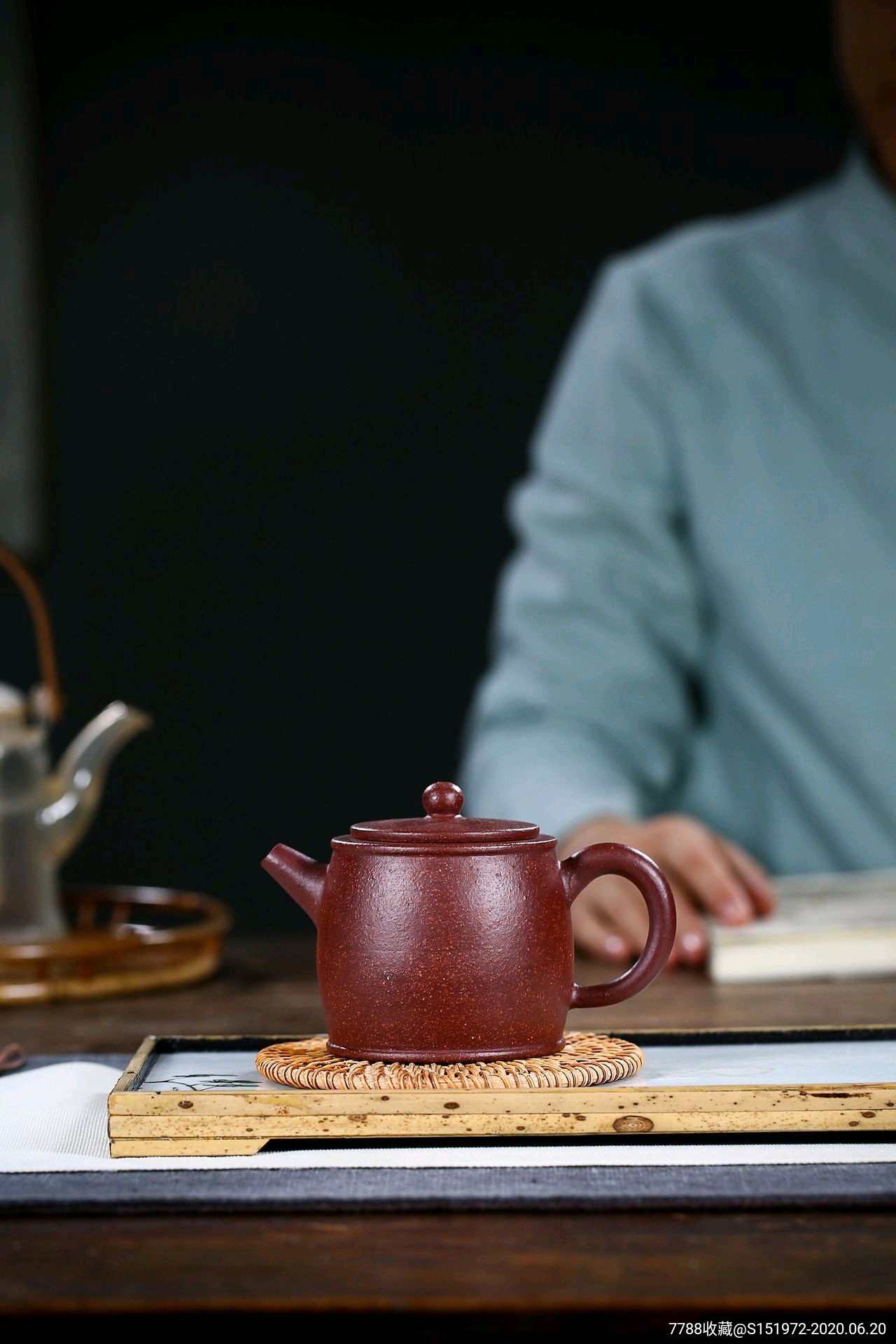 宜兴手工紫砂壶徐峰原矿粗砂紫泥汉瓦壶