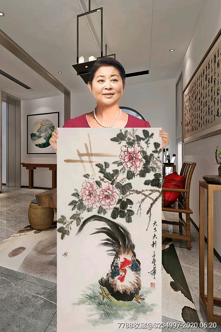 倪萍画画的老师图片