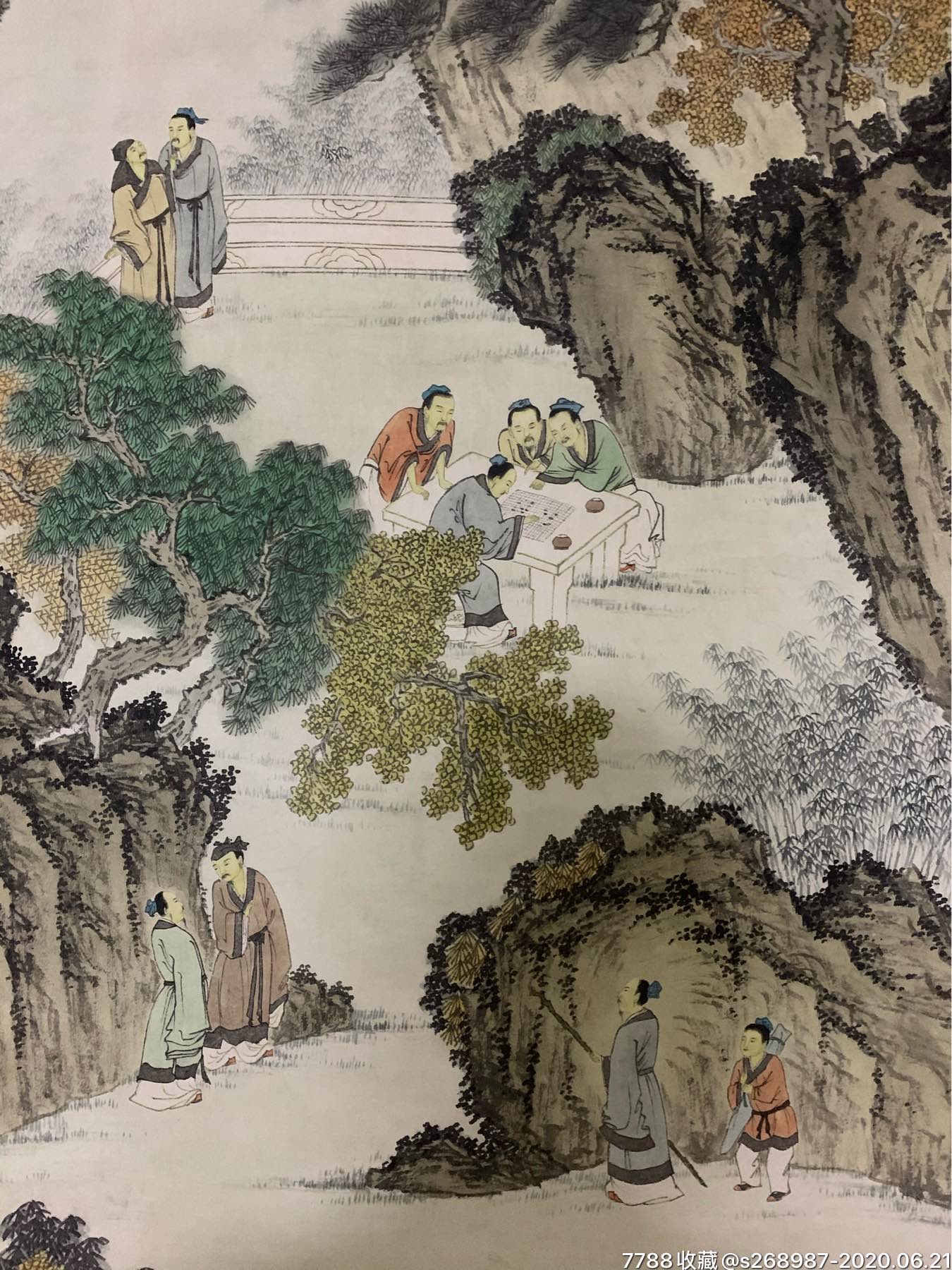 溥儒山水人物作品-山水国画原作-7788旧货商城