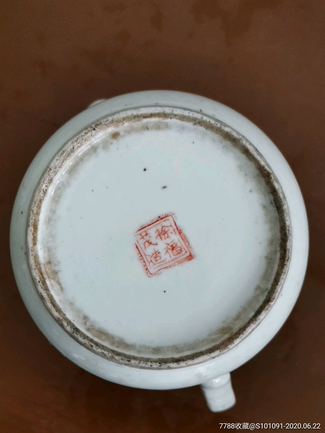 晚清名家徐福茂手绘桃花美女老茶壶(1)