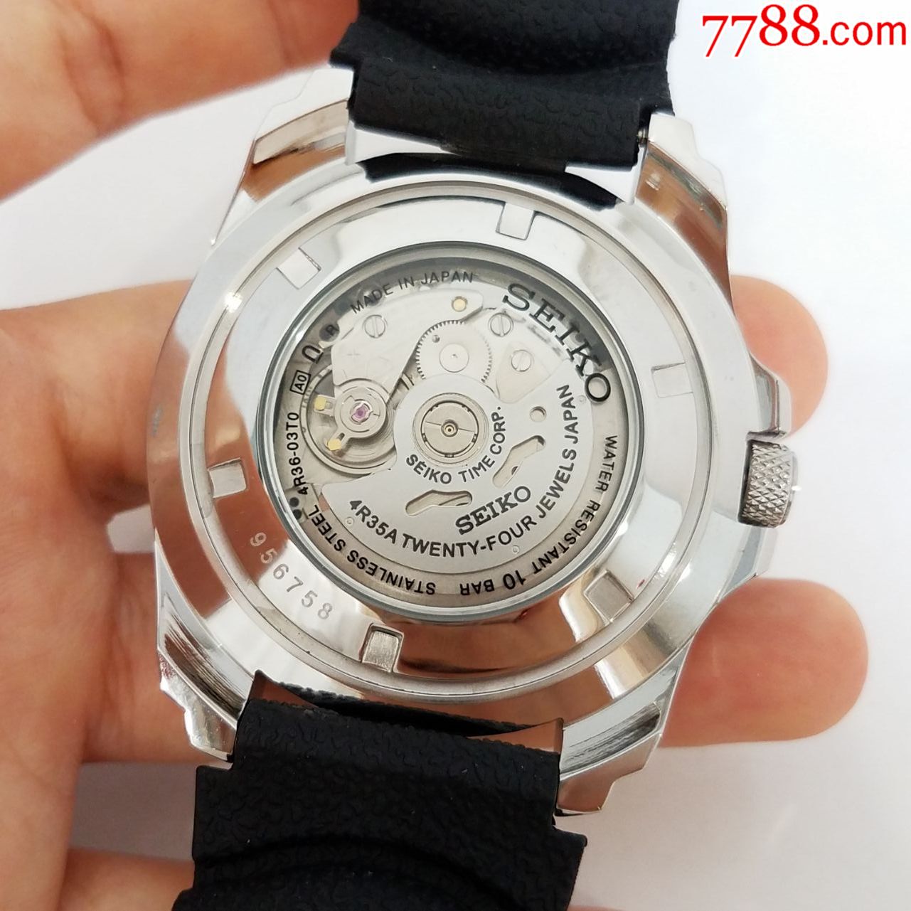 【全新,美品】日本精工5号sports系列自动机械男表【4r35机芯,透底