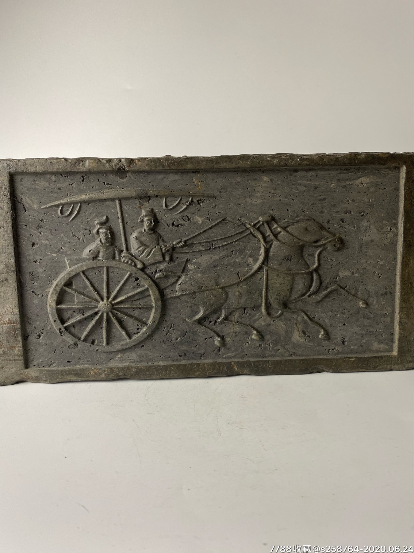 砖雕车马纹壶承