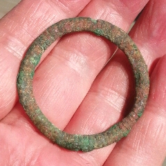 春秋战国时期绞丝纹青铜环全品(au23483436)_7788收藏