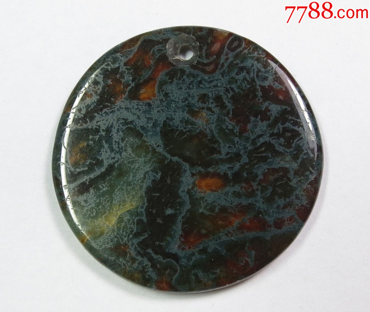 玉片2枚:自然海藻纹