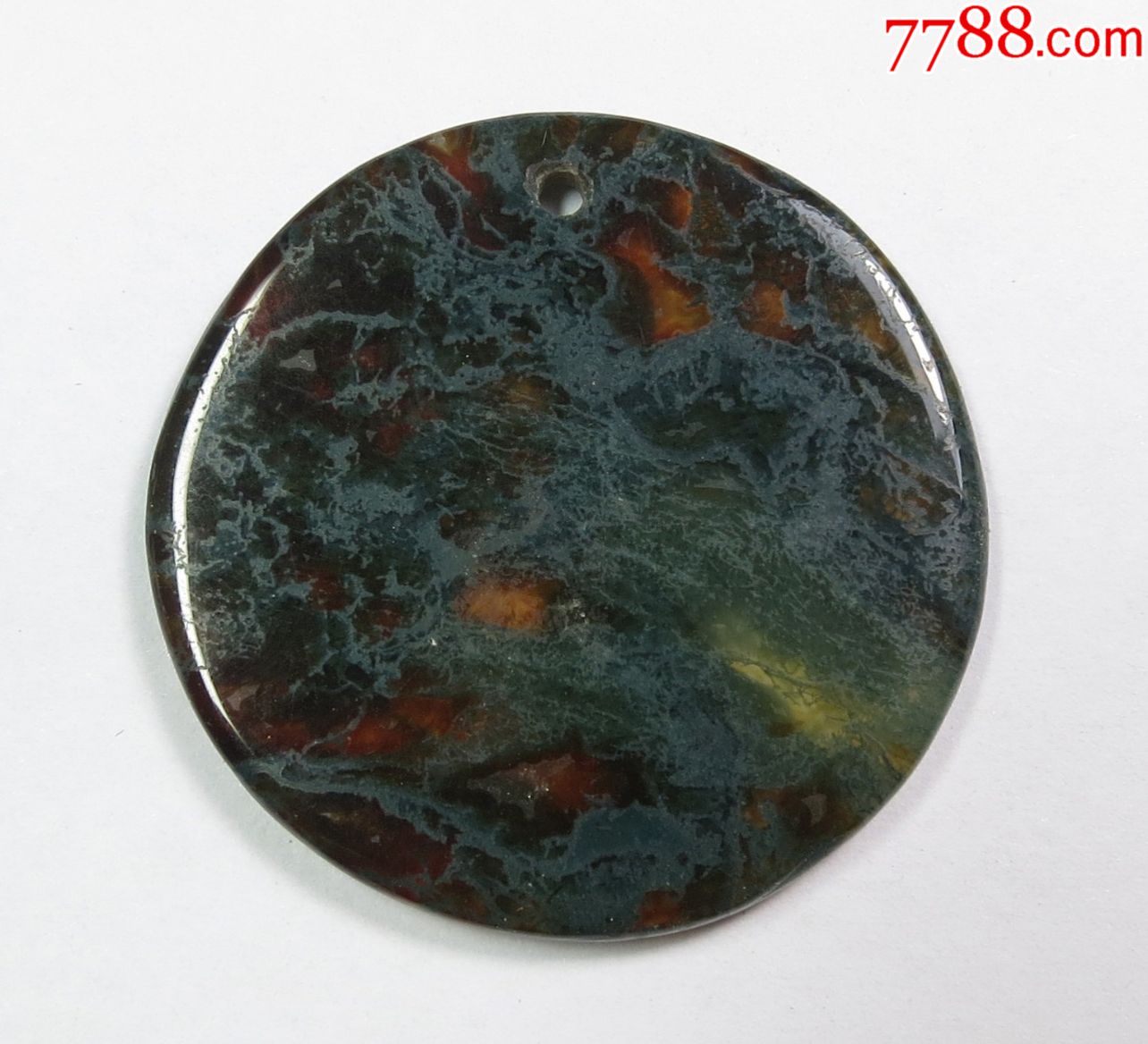 玉片2枚:自然海藻纹