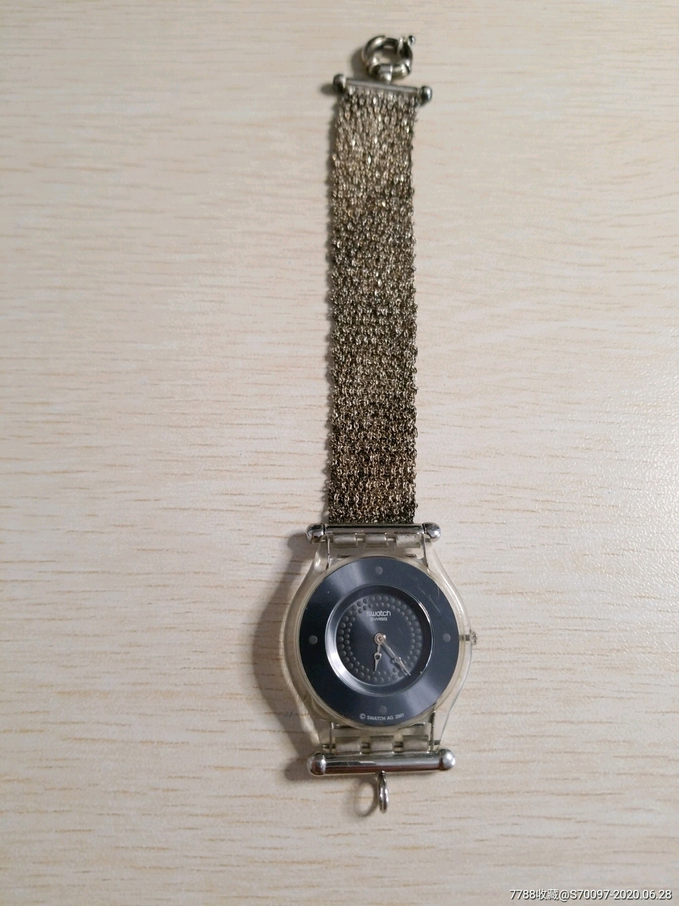 超薄swatch瑞士斯沃琪手表,银表带表链银饰品老银子,老钟表老表老手表