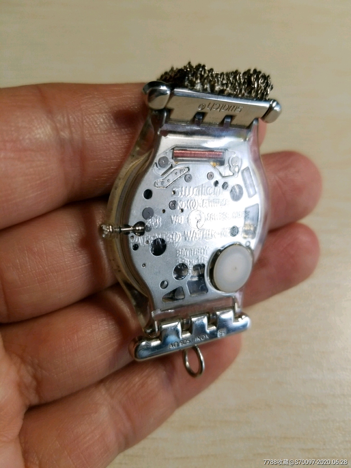 超薄swatch瑞士斯沃琪手表,银表带表链银饰品老银子,老钟表老表老手表