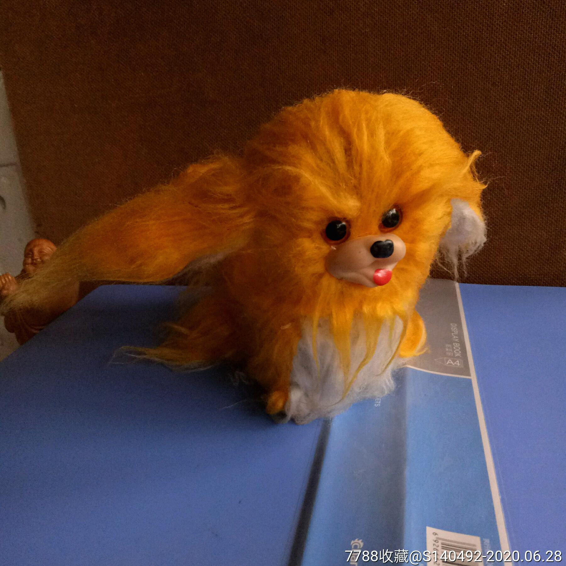 八几年金毛狮子狗玩具模型