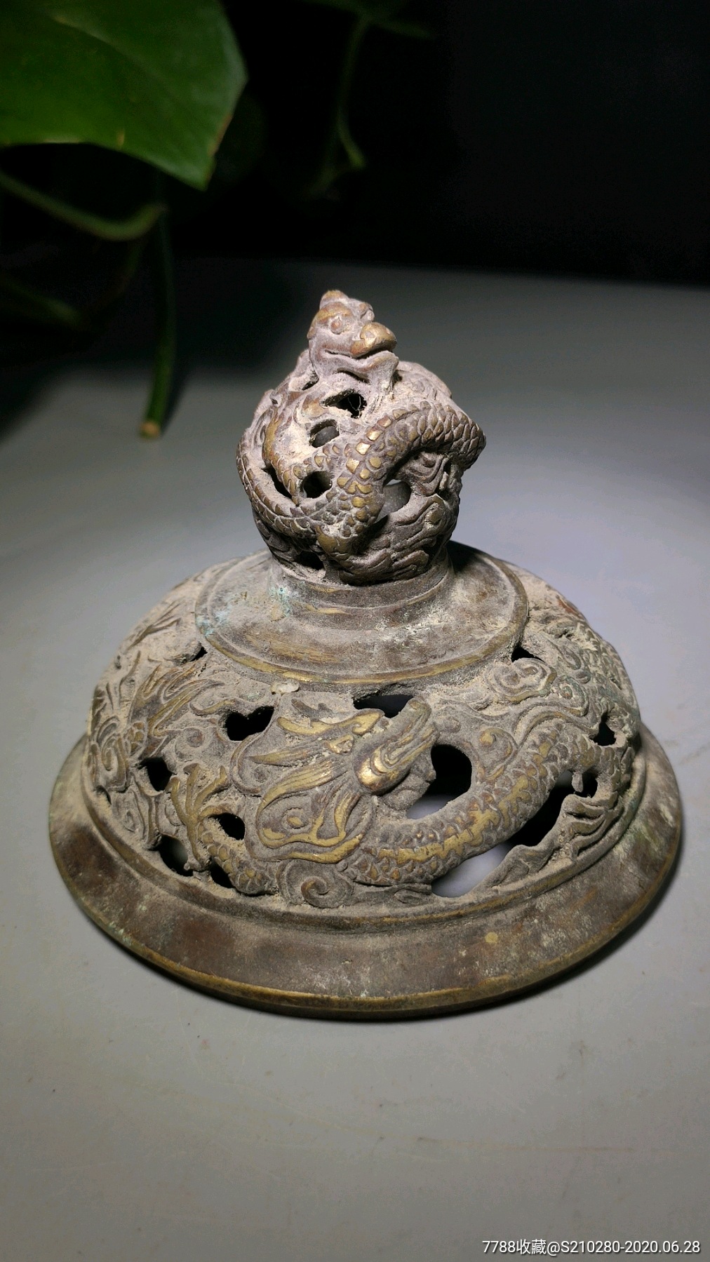 满工铜熏炉盖子