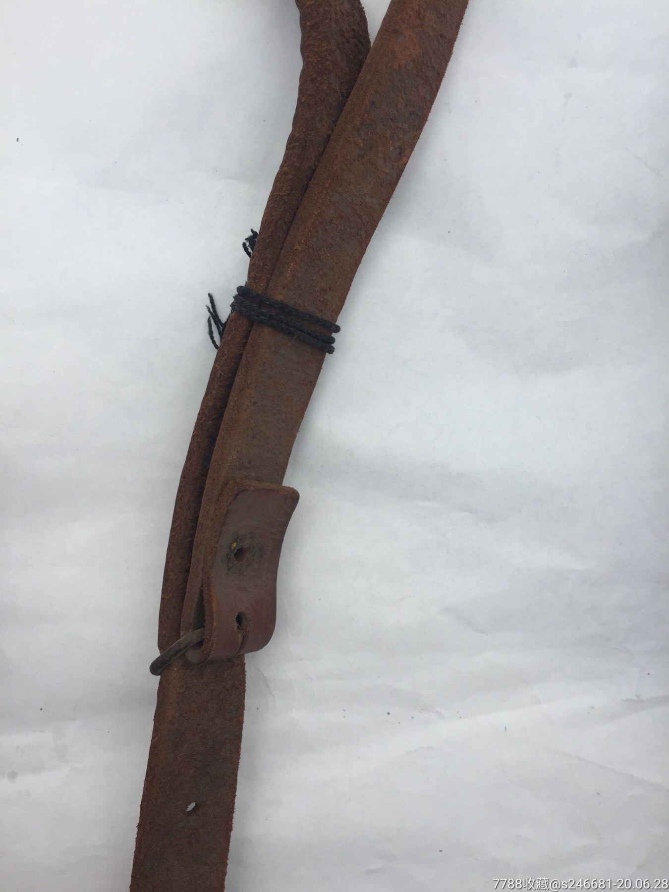 民国老式*用牛皮公文包,类似日本*用斜挎包