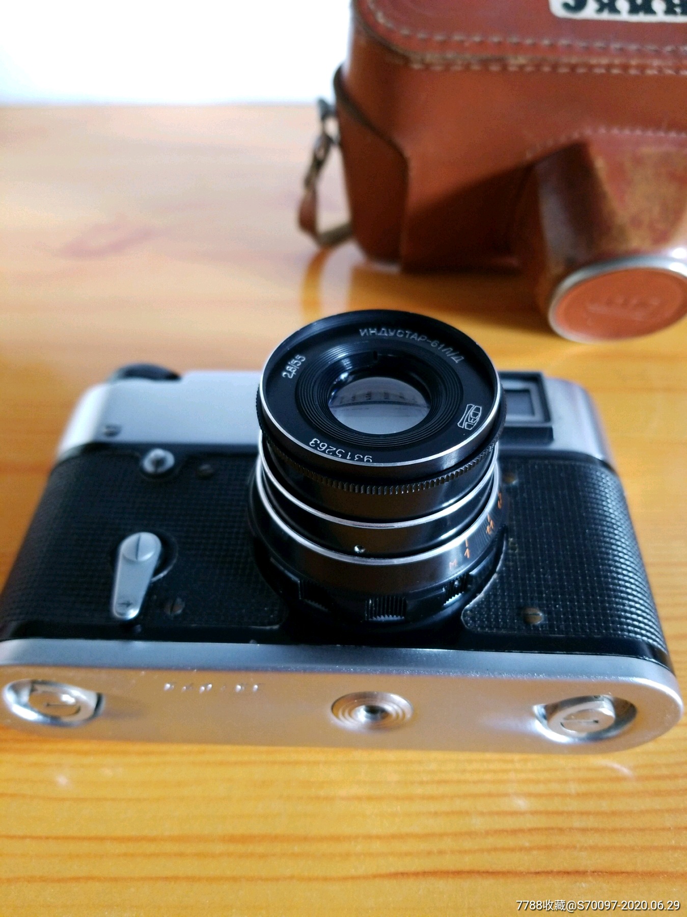 少见前苏联老相机,胶片胶卷老古董老照片拍照相机,带皮套,非单反