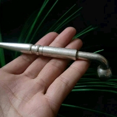 民国老银烟袋,(长13.