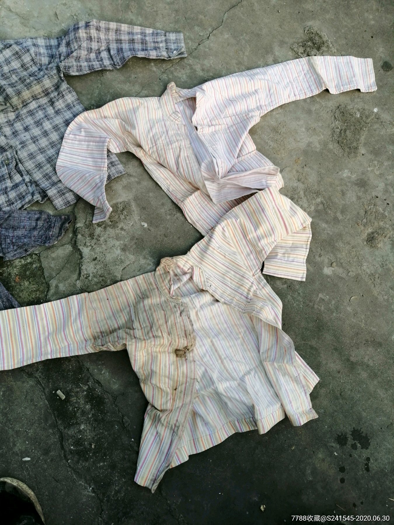 解放初期手工老粗布衣服一组