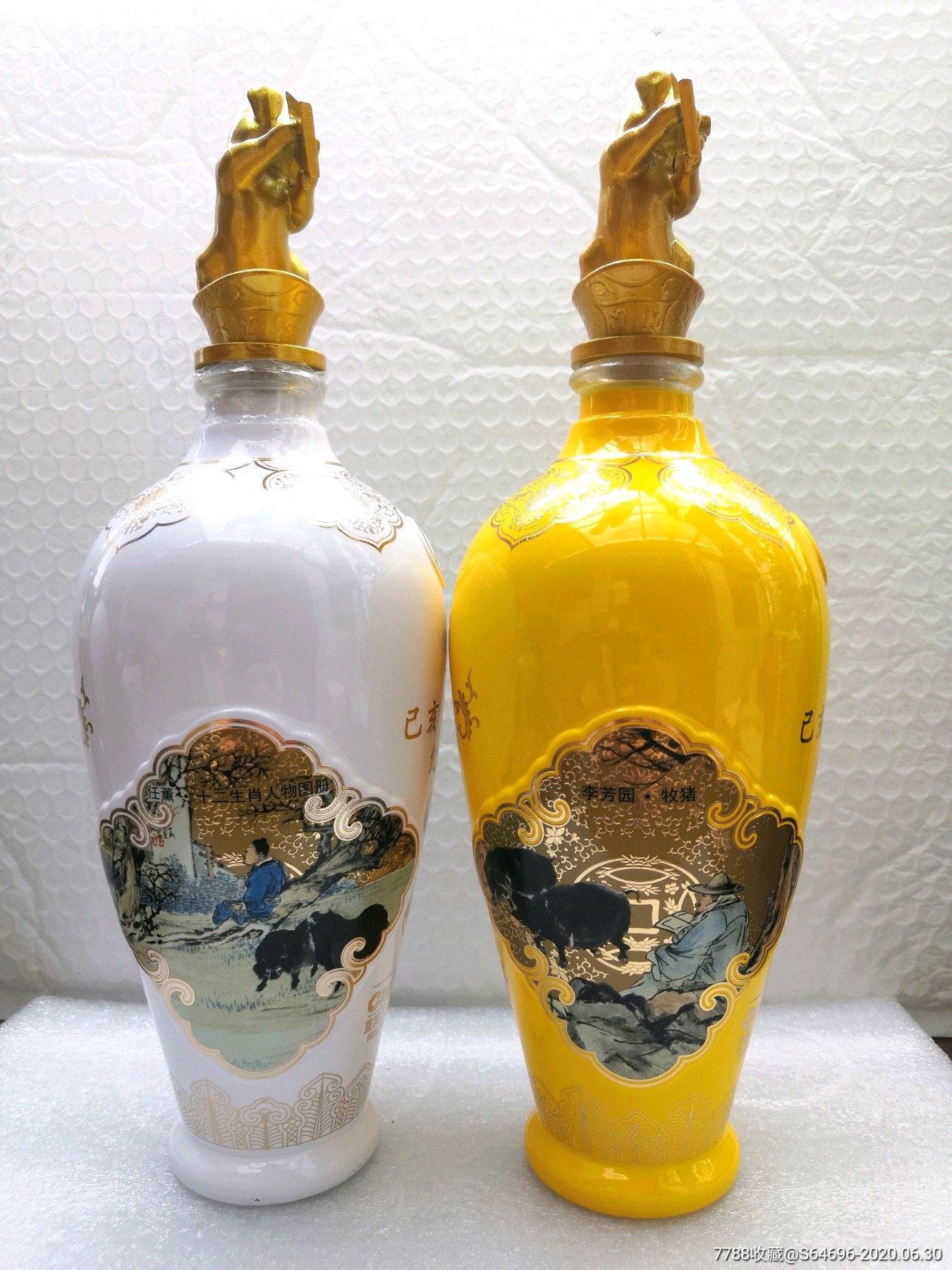 五粮液猪年纪念酒瓶一套,酒瓶,21世纪初,白酒瓶,陶瓷,中国大陆_第7张