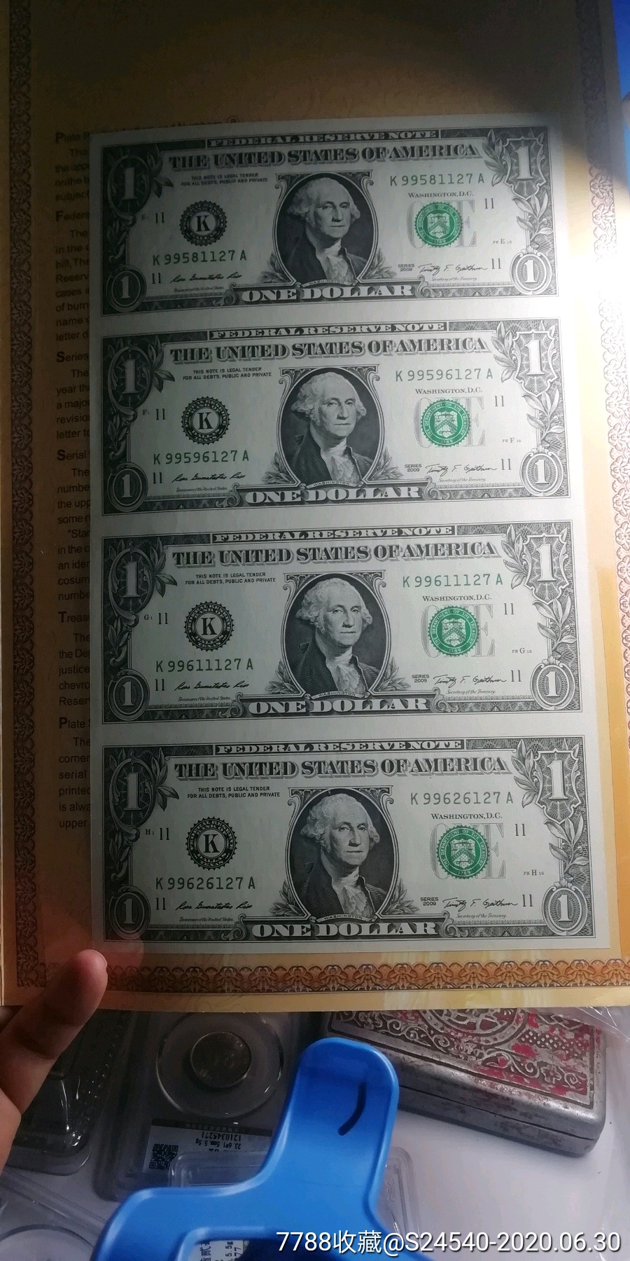 美元连体钞