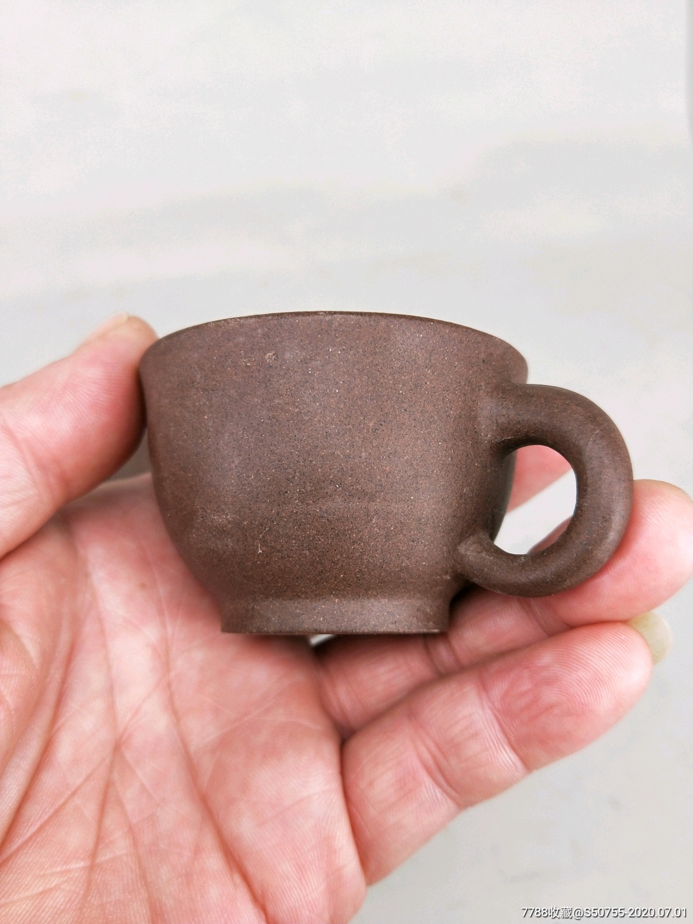 老紫砂茶杯一套4个全品