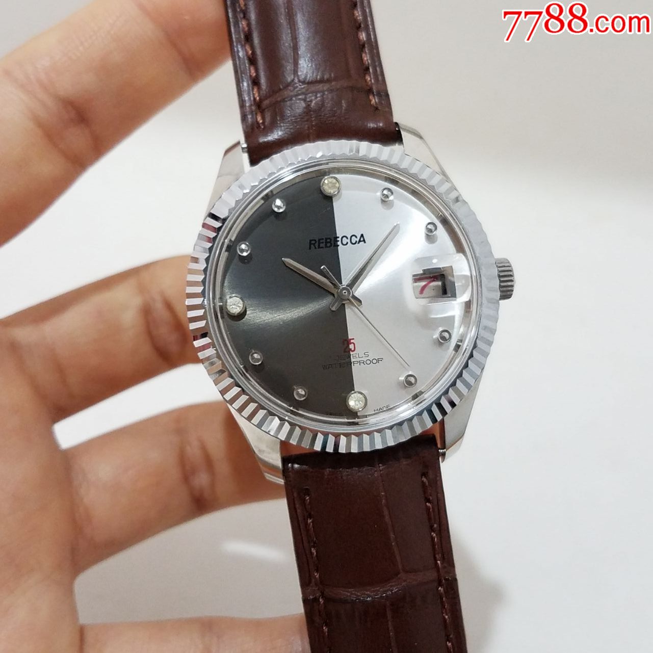 上链机械男表【独特阴阳面表盘】【闪钻刻度】_手表/腕表_第1张