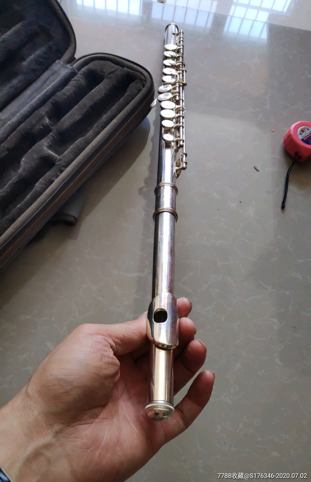 早期铜长笛,3组合镀银长笛,笛子