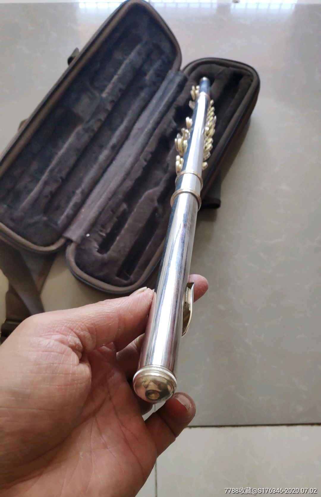 早期铜长笛,3组合镀银长笛,笛子